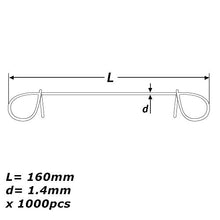 Load image into Gallery viewer, Amagabeli 1.4MM X 16CM X 1000 Pieces， Liens a Boucle Vert pour Lieuse Automatique， Couramment Utilisé pour Sceller Les Sacs ，et Sacs Tissés la Construction ou la Reliure Quotidienne
