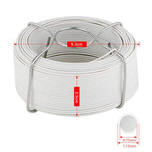 Load image into Gallery viewer, Amagabeli 6 x 50M Fil de Fer Acier Plastifie Blanc Diamètre 1.15mm Rouleau de Fil Métallique Enduit de PVC Fil d&#39;attache de Jardin en Plastique Vert pour Les Plantes et Le Jardin Jardinage WR8
