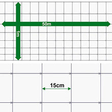 Load image into Gallery viewer, Amagabeli 50M Clôture à gibier à toute épreuve 100/8/15 Clôture de prairie galvanisé à chaud Clôture forestière pour Plantes et Animaux Clôture de Fil Galvanisée Élevage Volaille Clôture à nœuds HC07
