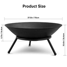 Load image into Gallery viewer, Amagabeli Brasero Exterieur pour Jardin 70cm Terrasses Brasero Fonte avec Trois Jambes Brasero d&#39;extérieur Barbecue Charbon Jardin Fire Pit Grill,Le Camping et Le Pique-Nique Plancha Brasero
