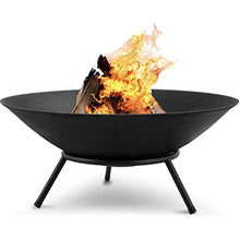 Load image into Gallery viewer, Amagabeli Brasero Exterieur pour Jardin 70cm Terrasses Brasero Fonte avec Trois Jambes Brasero d&#39;extérieur Barbecue Charbon Jardin Fire Pit Grill,Le Camping et Le Pique-Nique Plancha Brasero
