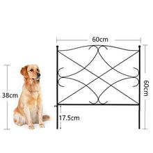 Load image into Gallery viewer, Amagabeli, 60CM x 300CM Clôture Décorative, en Métal pour Jardin Motif Paysage et ,Barrière Noir

