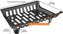 Load image into Gallery viewer, Amagabeli Grille de cheminée Bois de chauffage bûche de bois Porte-bûches À toute épreuve Fonte de fer Intérieur Grille de feu De plein air Poêle à bois Support à bois de chauffage Titulaire Noir
