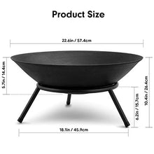 Load image into Gallery viewer, Amagabeli Brasero Exterieur pour Jardin 57cm Terrasses Brasero Fonte avec Trois Jambes Brasero d&#39;extérieur Barbecue Charbon Jardin Fire Pit Grill,Le Camping et Le Pique-Nique Plancha Brasero
