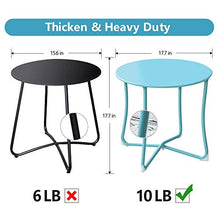 Load image into Gallery viewer, Amagabeli Table basse Tables d&#39;appoint Table en métal pour le café Tablette Divan Petit déjeuner Cuisine Desserte Plateau Table Ordinateur portable Table de patio
