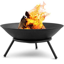 Load image into Gallery viewer, Amagabeli Brasero Exterieur pour Jardin 57cm Terrasses Brasero Fonte avec Trois Jambes Brasero d&#39;extérieur Barbecue Charbon Jardin Fire Pit Grill,Le Camping et Le Pique-Nique Plancha Brasero
