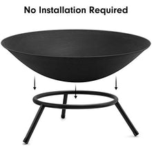 Load image into Gallery viewer, Amagabeli Brasero Exterieur pour Jardin 70cm Terrasses Brasero Fonte avec Trois Jambes Brasero d&#39;extérieur Barbecue Charbon Jardin Fire Pit Grill,Le Camping et Le Pique-Nique Plancha Brasero
