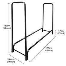 Load image into Gallery viewer, Amagabeli， Support à Bois de Chauffage 1,2m Long， Porte-bûches de cheminée ，de Chauffage Support de Stockage de Bois ，de Chauffage Support de Journal de cheminée
