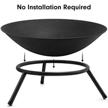 Load image into Gallery viewer, Amagabeli Brasero Exterieur pour Jardin 57cm Terrasses Brasero Fonte avec Trois Jambes Brasero d&#39;extérieur Barbecue Charbon Jardin Fire Pit Grill,Le Camping et Le Pique-Nique Plancha Brasero
