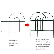 Load image into Gallery viewer, Amagabeli，46CM X 43CM X 35PCS，Clôture Décorative Métal pour Jardin，Motif Paysage et Barrière de Jardin， Vert Panneaux Extérieurs FC01
