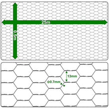 Load image into Gallery viewer, Amagabeli 0.5Mx25M Grillage à Poule 13mm Galvanisé Maille Hexagonal Cloture poulailler voliere Poulailler Jardin Grillage Grillage Triple Torsion Élevage Volaille Filet résistant aux Intempéries HC06
