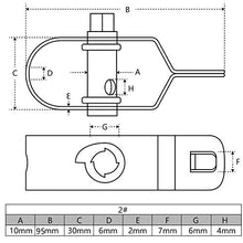 Load image into Gallery viewer, Amagabeli Lot de 10 Tendeur de Clôture Tendeurs à Fil Barbelé 2# Longeur 95mm Raidisseur Acier Connecteurs Zingués et Revêtus de Plastique Vert Kit de Tendeur de Corde de Fer WR5
