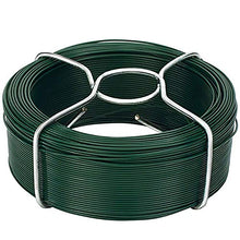 Load image into Gallery viewer, Amagabeli 6 x 50M Fil Acier Plastifie Fil d&#39;attache Diamètre 1.35mm Rouleau de Fil Métallique Enduit de PVC Fil de Fer avec Gaine en Plastique Vert pour Les Plantes et Le Jardin WR8
