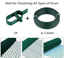 Load image into Gallery viewer, Amagabeli 2.4MM X 100M X 2PCS， Fil de Tension Rouleau de  Fer ，Métallique Vert Enduit de PVC de Métal， Revêtu de Plastifié Vert pour Clôture de Jardin ，Jardinage WR3
