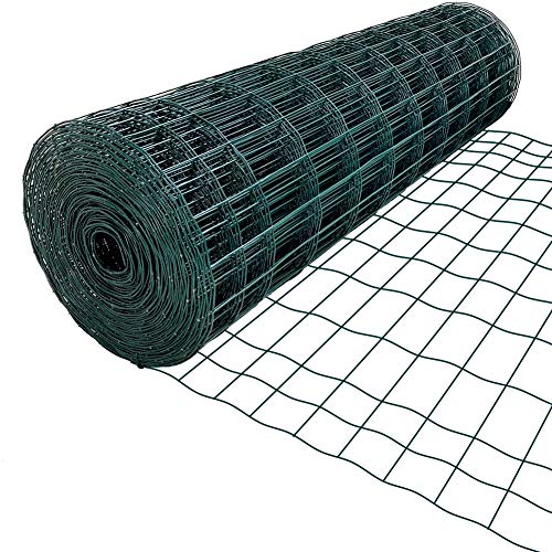 Amagabeli 1.2M X 25M Grillage Résidentiel Fil 2,2mm Mailles 100x75cm Grillage de Clôture RAL6005 Vert Maille Clôture de Jardin Métallique Grillage Jardin Bordure de Jardin Pelouse Clôture HC04