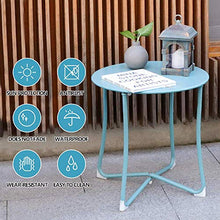 Load image into Gallery viewer, Amagabeli Table basse Tables d&#39;appoint Table en métal pour le café Tablette Divan Petit déjeuner Cuisine Desserte Plateau Table Ordinateur portable Table de patio
