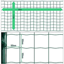 Load image into Gallery viewer, Amagabeli 1.2M X 20M Grillage Résidentiel Fil 2,2mm Mailles 100x100cm Grillage de Clôture RAL6005 Vert Maille Clôture de Jardin Métallique Grillage Jardin Bordure de Jardin Pelouse Clôture HC04
