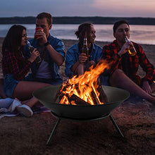 Load image into Gallery viewer, Amagabeli Brasero Exterieur pour Jardin 57cm Terrasses Brasero Fonte avec Trois Jambes Brasero d&#39;extérieur Barbecue Charbon Jardin Fire Pit Grill,Le Camping et Le Pique-Nique Plancha Brasero
