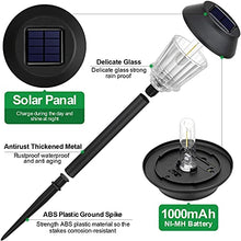 Load image into Gallery viewer, BEAU JARDIN Jardin Lampes Solaires Extérieur Étanche Voie Lentille Acier Inoxydable Fait Auto Marche/Arrêt Sans Fil Rechargeable LED Lumière Alimentée Par pour Pelouse Patio Yard 4 Pack 14x 50.2cm
