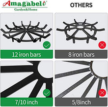 Load image into Gallery viewer, Amagaeli 61cm Grille de Cheminée pour Feux Chauds Grille à Bûches en fer Forgé À Toute épreuve en Acier 12 Barreaux 1,8cm Barreaux Intérieur Grille porte Bûches De Plein air Poêle à bois Grille de Feu
