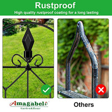 Load image into Gallery viewer, Amagabeli Garden Fence 24inx10ft Outdoor Decorative Fencing Landscape Wire Fencing Folding Wire Patio Border Edge Section Fences Flower Bed Animal Barrier Décor Picket Black Rustproof Panels Wire FC04
