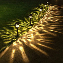 Load image into Gallery viewer, BEAU JARDIN 4 Pack Lampes de jardin solaires Lampes de jardin extérieures Lumière de chemin étanche Lentille en verre Fabriqué en acier inoxydable Marche/arrêt automatique Sans fil Rechargeable LED
