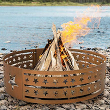 Load image into Gallery viewer, Amagabeli，30&quot; Fire Ring Pit Round Wilderness Wood Burning， Camping Backyard Beach Campfire Outdoor，Heavy Duty Firebowl 2mm Thick，Fire Circle High Temperature Paint Campground Liner Rustproof，Bronze
