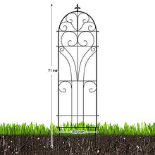 Load image into Gallery viewer, Amagabeli，Set de 2 Grande Treillis Jardin 180cm x 48cm，à Toute épreuve Antirouille Treillis en Métal， Support pour Plantes Grimpantes， Fer Fil Métallique Plante Treillis Grille，Fleurs Vignes Concombres
