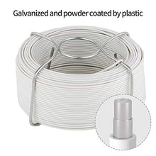 Load image into Gallery viewer, Amagabeli 6 x 50M Fil de Fer Acier Plastifie Blanc Diamètre 1.15mm Rouleau de Fil Métallique Enduit de PVC Fil d&#39;attache de Jardin en Plastique Vert pour Les Plantes et Le Jardin Jardinage WR8
