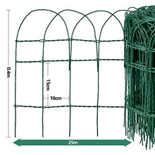 Load image into Gallery viewer, Amagabeli 0.4M x 25M clôture de Bordure de Jardin Vert 2.95mm RAL6005 Fil métallique Enduit de PVC clôture Filet antirouille pour barrière extérieure pour Animaux de Fleurs HC02
