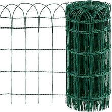 Load image into Gallery viewer, Amagabeli 0.65M x 25M Clôture de Jardin Bordure de Jardin Décorative Pliable Clôture Rouleau en métal RAL6005 Metallique Le Motif Protection pour Plantes Anti-Rouille Vert Fil de Métal Pelouse HC02
