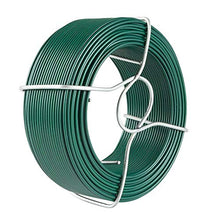 Load image into Gallery viewer, Amagabeli 2 x 100M Fil Acier Plastifie Diamètre 1.5mm Rouleau de Fil Métallique Enduit de PVC Fil de Fer de Jardin Fil d&#39;attache en Plastique Vert pour Les Plantes et Le Jardin Jardinage WR8
