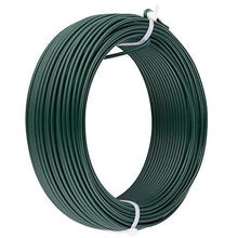 Load image into Gallery viewer, Amagabeli 2.75MM X 50M X 4PCS Fil de Tension Rouleau de Fil de Fer Métallique Vert Enduit de PVC de Métal Revêtu de Plastifié Vert pour Clôture de Jardin Jardinage WR3
