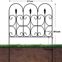 Load image into Gallery viewer, Amagabeli， 81CM X 61CM X 5 Clôture Décorative Métal pour Jardin，Motif Paysage et Barrière Barriere de Jardin，Noir
