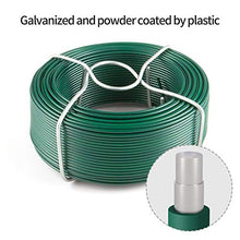 Load image into Gallery viewer, Amagabeli 2 x 100M Fil Acier Plastifie Diamètre 1.5mm Rouleau de Fil Métallique Enduit de PVC Fil de Fer de Jardin Fil d&#39;attache en Plastique Vert pour Les Plantes et Le Jardin Jardinage WR8
