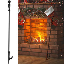 Load image into Gallery viewer, Amagabeli 26in Fireplace Poker Fire Poker for Fire Pit Heavy Duty Wrought Iron Steel Poker Indoor and Outdoor Campfire BBQ Rustproof Tool Black
