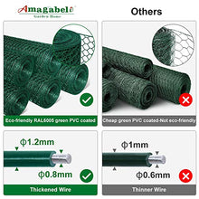 Load image into Gallery viewer, Amagabeli 0.75M x 25M Grillage à Poule Cloture25.4mm Grillage Poulailler Jardin RAL6005 PVC Maille Fine Hexagonal Bordures Jardin Grillage Triple Torsion Voliere HC05
