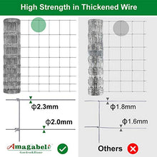 Load image into Gallery viewer, Amagabeli 50M Clôture à gibier à toute épreuve 100/8/15 Clôture de prairie galvanisé à chaud Clôture forestière pour Plantes et Animaux Clôture de Fil Galvanisée Élevage Volaille Clôture à nœuds HC07
