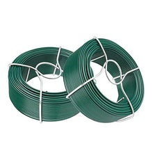 Load image into Gallery viewer, Amagabeli 2 x 100M Fil Acier Plastifie Diamètre 1.5mm Rouleau de Fil Métallique Enduit de PVC Fil de Fer de Jardin Fil d&#39;attache en Plastique Vert pour Les Plantes et Le Jardin Jardinage WR8
