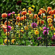 Load image into Gallery viewer, Amagabeli， 81CM X 61CM X 5 Clôture Décorative Métal pour Jardin，Motif Paysage et Barrière Barriere de Jardin，Noir
