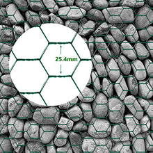 Load image into Gallery viewer, Amagabeli 0.75M x 25M Grillage à Poule Cloture25.4mm Grillage Poulailler Jardin RAL6005 PVC Maille Fine Hexagonal Bordures Jardin Grillage Triple Torsion Voliere HC05
