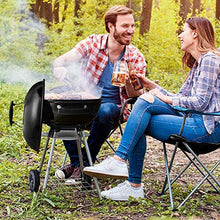 Load image into Gallery viewer, BEAU JARDIN Barbecue à Charbon de Bois Noir Pour Pique-Nique Barbecue à Billes Pour Charbon de Bois de Diamètre Avec Bac à Cendres Amovible Support Pour Barbecue Rond à Grille Avec Surface de Gril 44cm
