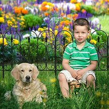 Load image into Gallery viewer, Amagabeli， 81CM X 61CM X 5 Clôture Décorative Métal pour Jardin，Motif Paysage et Barrière Barriere de Jardin，Noir
