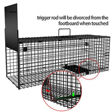 Load image into Gallery viewer, Amagabeli Piège Vivant 78x26x29cm Piège Animalier comme Grand piège à martre Piège à Chat Piège à Renard Piège à Rat
