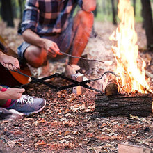 Load image into Gallery viewer, Amagabeli Pince à bois cheminée 66cm avec poignées À toute épreuve Pinces à feu pour Intérieur Poêle à bois Fer forgé Pinces À Bois De plein air Pince à bûches de bois pour Feu de camp Foyer Outils
