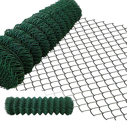 Amagabeli 1.2M x 25M Grillage Jardin Fil 50 x 50 mm Grillage Simple Torsion Vert Métallique Grillage Cloture Jardin en Acier et PVC RAL6005 HC03