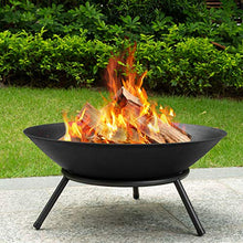 Load image into Gallery viewer, Amagabeli Brasero Exterieur pour Jardin 57cm Terrasses Brasero Fonte avec Trois Jambes Brasero d&#39;extérieur Barbecue Charbon Jardin Fire Pit Grill,Le Camping et Le Pique-Nique Plancha Brasero
