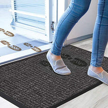 Load image into Gallery viewer, Amagabeli, Paillasson pour Porte, d&#39;Entrée Tapis d&#39;Extérieur Couloir Paillasson, pour Intérieur Tampon de Récurage, en Coton Racleur d&#39;Extérieur, 60x90 Gris
