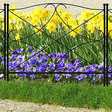 Load image into Gallery viewer, Amagabeli, 60CM x 300CM Clôture Décorative, en Métal pour Jardin Motif Paysage et ,Barrière Noir
