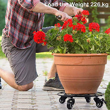 Load image into Gallery viewer, Amagabeli 35.5 * 8.9cm Plateau à Roulettes Pour Plantes - Support de Pot de Fleurs à Roulettes Caddy Extérieur de Plante pour Jardins de Maison Noir
